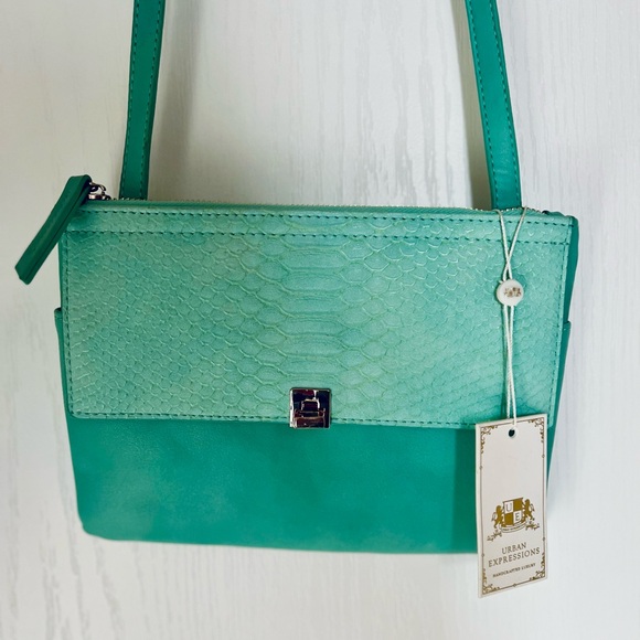 Urban Expressions Crossbody Bag in Mint - Picture 3 of 10